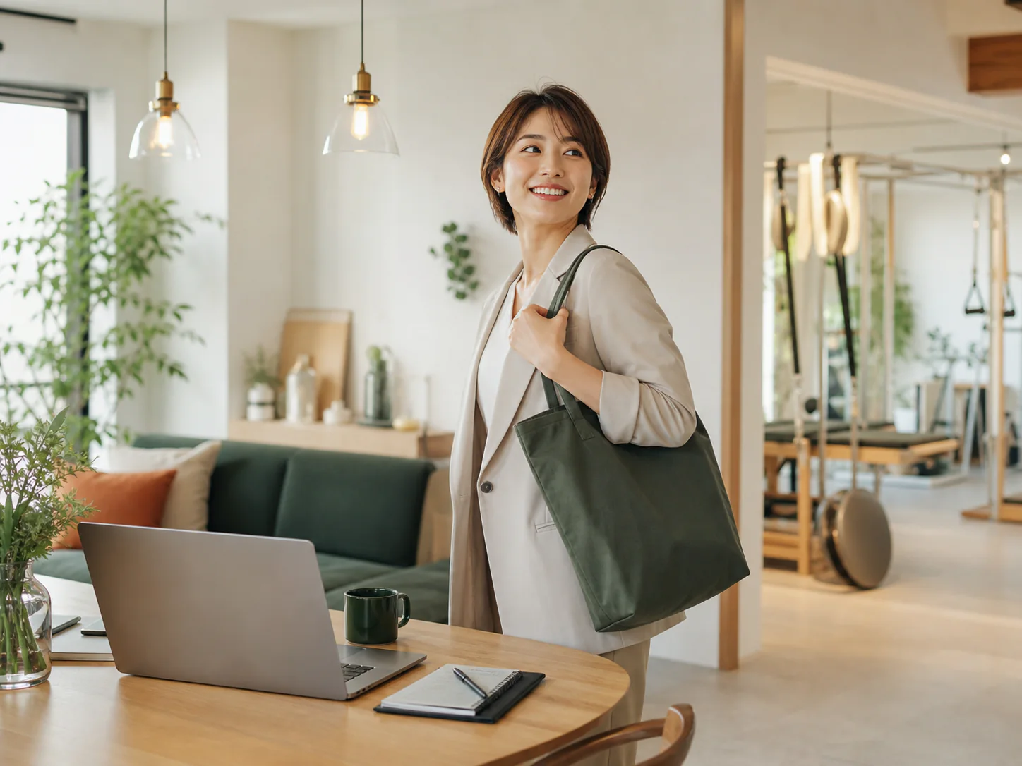 仕事、私生活のパフォーマンスアップをイメージした日本人女性